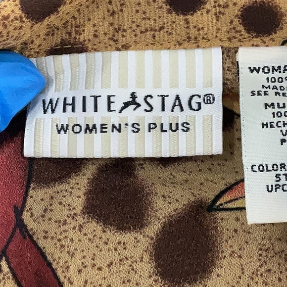 White Stag Women’s Plus Velvet Animal Print Blouse – Size 22W – NWT - Picture 7 of 8